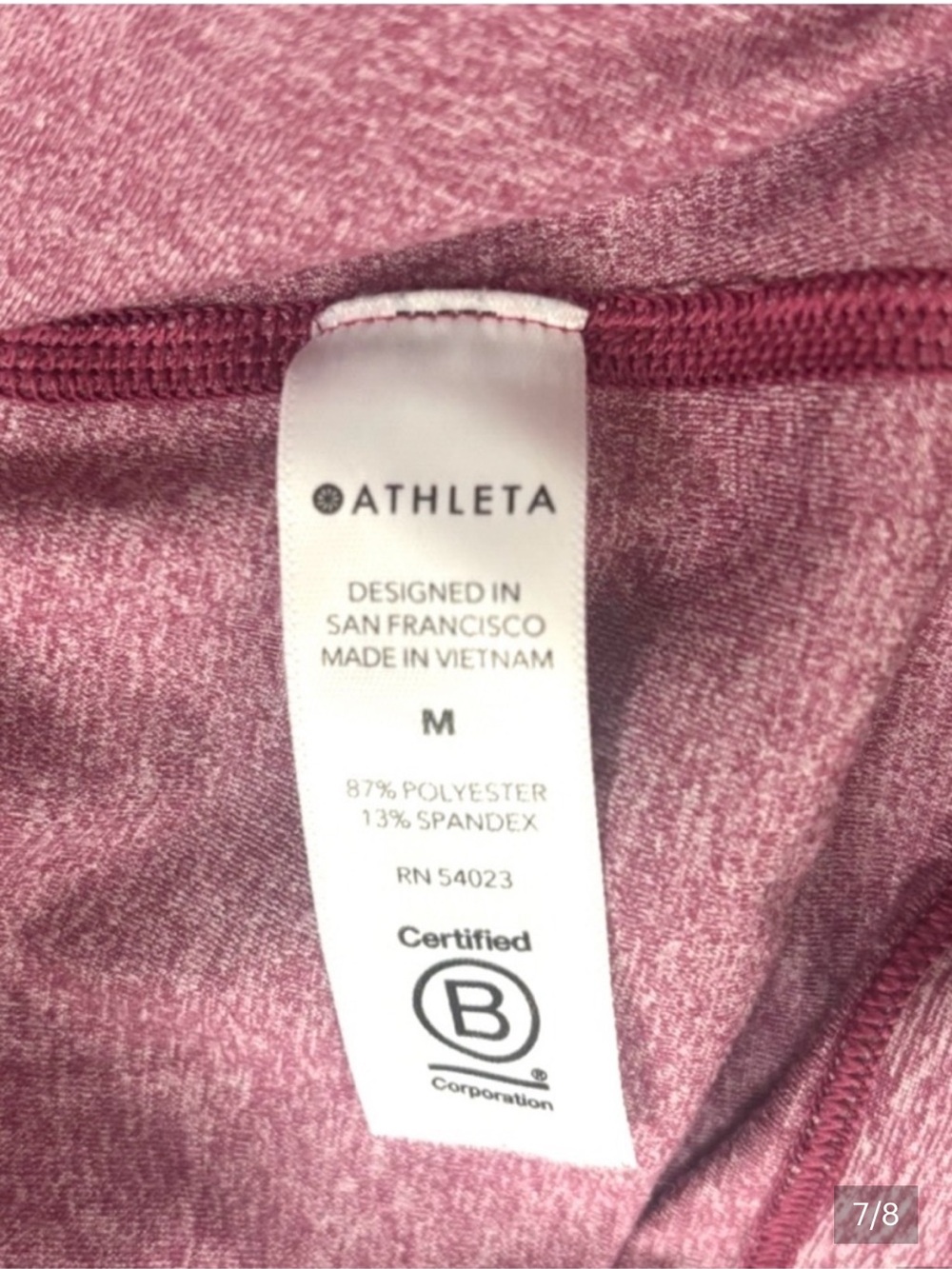 Athleta Nitro Racerback Tank Medium Heathered Rose Athletic Top - Picture 6 of 7